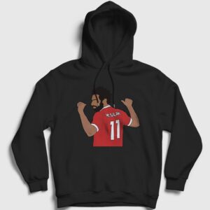 11 Soccer Futbol Mohamed Muhammed Salah Kapşonlu Sweatshirt siyah