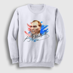 19 Mayıs 29 Ekim 23 Nisan İmza Atatürk Sweatshirt beyaz