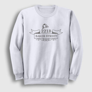 221b Sherlock Holmes Sweatshirt beyaz