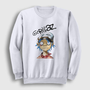 2D Gorillaz Sweatshirt beyaz