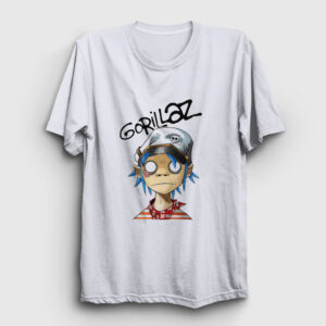 2D Gorillaz Tişört beyaz