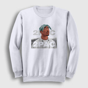 2pac Tupac Shakur Sweatshirt beyaz