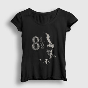 8 12 Eight And A Half Federico Fellini Kadın Tişört siyah
