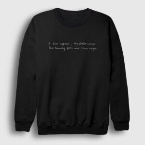 A Line Appears Dizi Kaos Sweatshirt siyah