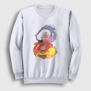 Aang Anime Avatar The Last Airbender Sweatshirt beyaz