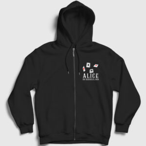 Aces Alice In Borderland Fermuarlı Kapşonlu Sweatshirt