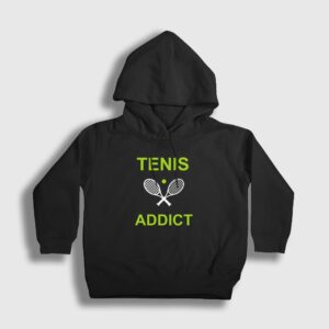 Addict Spor Tennis Tenis Çocuk Kapşonlu Sweatshirt siyah