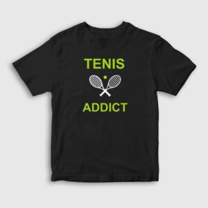 Addict Spor Tennis Tenis Çocuk Tişört siyah