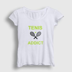 Addict Spor Tennis Tenis Kadın Tişört beyaz