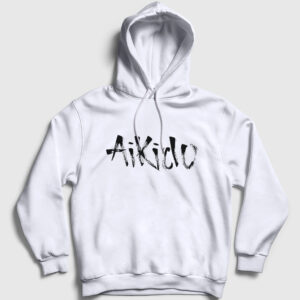 Aikido Ufc Mma Dövüş Sanatları Kapşonlu Sweatshirt beyaz