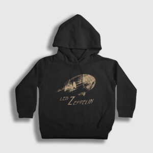 Airship Led Zeppelin Çocuk Kapşonlu Sweatshirt siyah