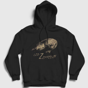 Airship Led Zeppelin Kapşonlu Sweatshirt siyah