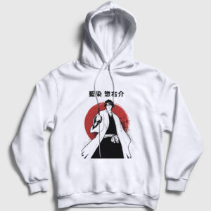 Aizen V2 Anime Bleach Kapşonlu Sweatshirt beyaz