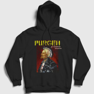 Album Punk Müzik Purgen Kapşonlu Sweatshirt siyah