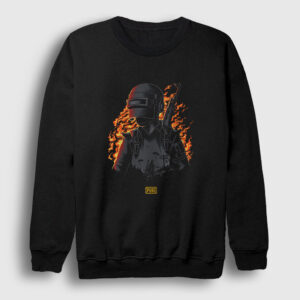 Alevler Pubg Sweatshirt siyah