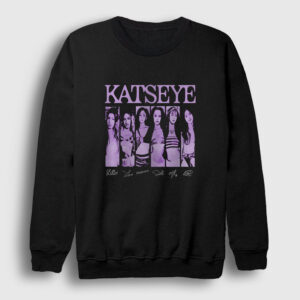 All K-Pop Katseye Sweatshirt siyah