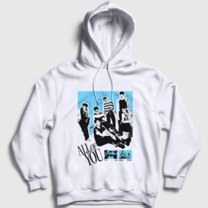 All Of You K Pop Riize Kapşonlu Sweatshirt beyaz