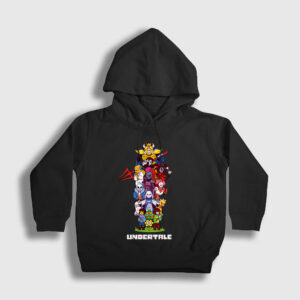 All Undertale Çocuk Kapşonlu Sweatshirt siyah