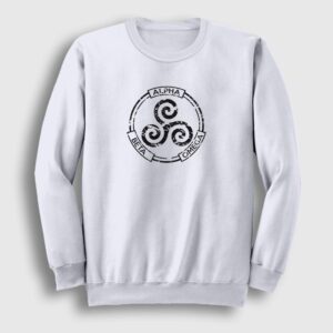 Alpha Beta Omega Dizi Teen Wolf Sweatshirt beyaz