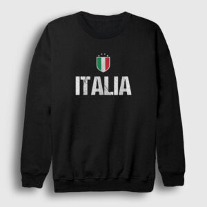 Amblem Italia Italya Sweatshirt siyah