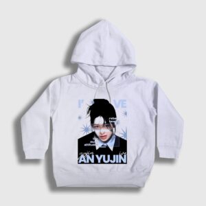 An Yujin Rebel K-Pop IVE Çocuk Kapşonlu Sweatshirt Beyaz
