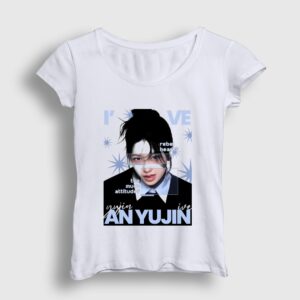 An Yujin Rebel K-Pop IVE Kadın Tişört Beyaz