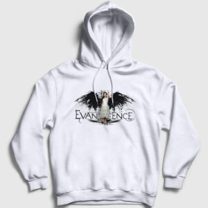 Angel Evanescence Kapşonlu Sweatshirt beyaz