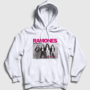 Anthology Ramones Kapşonlu Sweatshirt beyaz