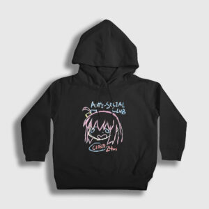 Anti Social Club Bocchi The Rock Çocuk Kapşonlu Sweatshirt siyah