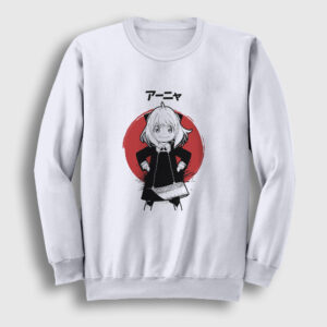 Anya Forger Anime Spy X Family Sweatshirt beyaz