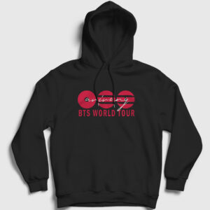 Arirang World Tour Bts Kapşonlu Sweatshirt siyah