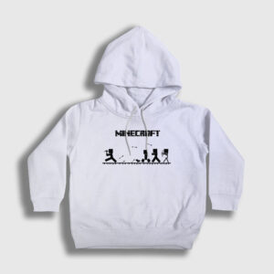 Arrows Minecraft Çocuk Kapşonlu Sweatshirt beyaz