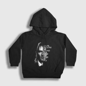 Ashamed Nirvana Kurt Cobain Çocuk Kapşonlu Sweatshirt siyah