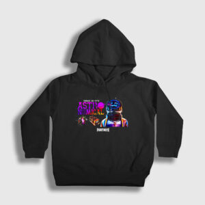 Astro Jack Fortnite Çocuk Kapşonlu Sweatshirt siyah