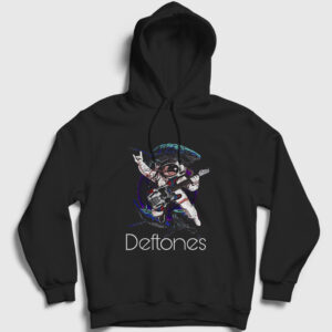 Astronaut Deftones Kapşonlu Sweatshirt siyah