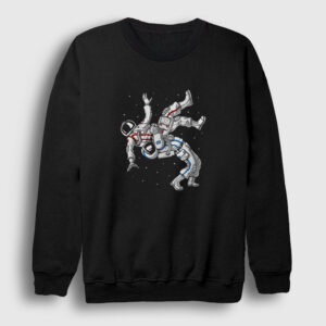 Astronot Ufc Mma Hediye Güreşçi Güreş Sweatshirt siyah