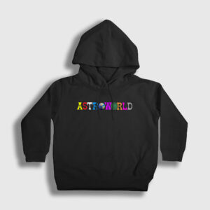 Astroworld Travis Scott Çocuk Kapşonlu Sweatshirt siyah