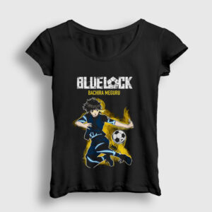 Bachira Meguru Futbol Soccer Anime Bluelock Kadın Tişört siyah