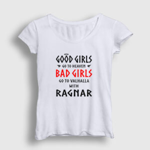 Bad Girls Vikings Kadın Tişört beyaz