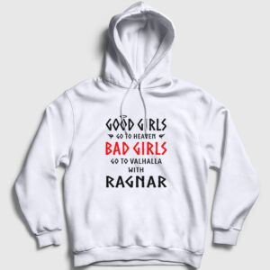 Bad Girls Vikings Kapşonlu Sweatshirt beyaz