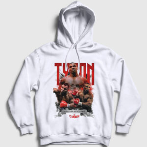 Baddest Mike Tyson Boks Boxing Kapşonlu Sweatshirt beyaz