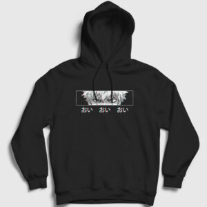 Bakugo Eyes Anime Boku No Hero Academia Kapşonlu Sweatshirt siyah