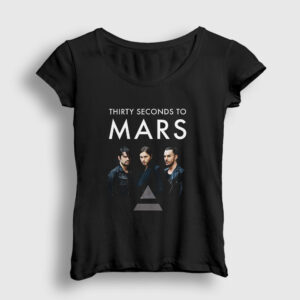 Band 30 Seconds To Mars Kadın Tişört siyah