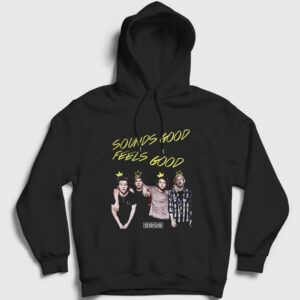 Band 5 Seconds Of Summer Kapşonlu Sweatshirt siyah