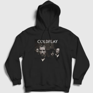 Band Coldplay Kapşonlu Sweatshirt siyah