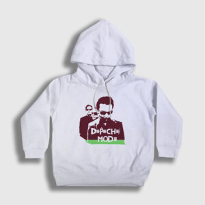 Band Depeche Mode Çocuk Kapşonlu Sweatshirt beyaz