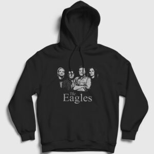 Band Eagles Kapşonlu Sweatshirt siyah