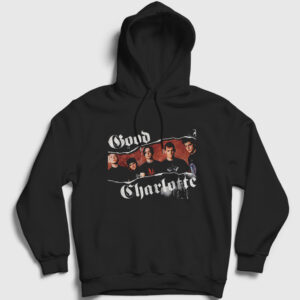 Band Good Charlotte Kapşonlu Sweatshirt siyah