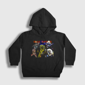 Band Iron Maiden Çocuk Kapşonlu Sweatshirt siyah