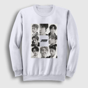 Band K-Pop Ateez Sweatshirt beyaz